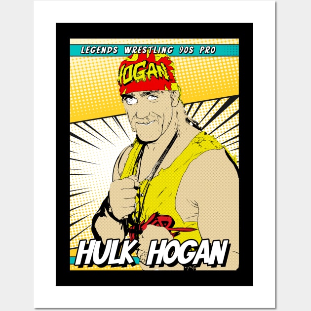 Hulk Hogan Legends Wrestling 90s Pro Wall Art by Sakonipopart